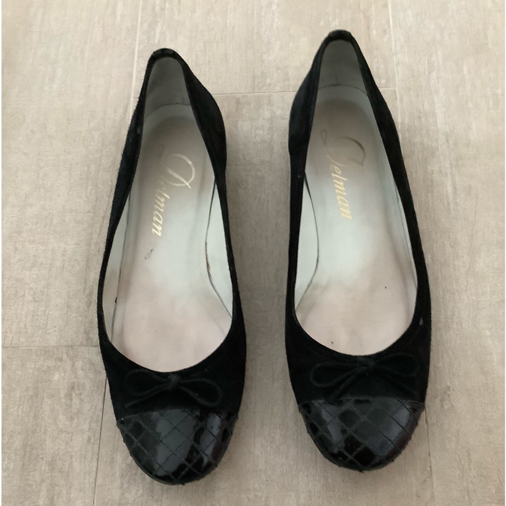 Dolman black suede ballet flats